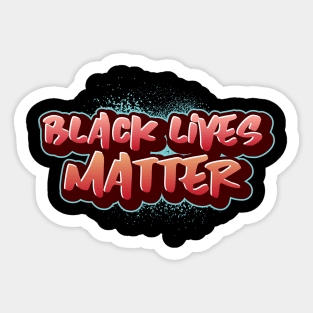 Black Lives Matter Graffiti Red Blue Spray paint Sticker